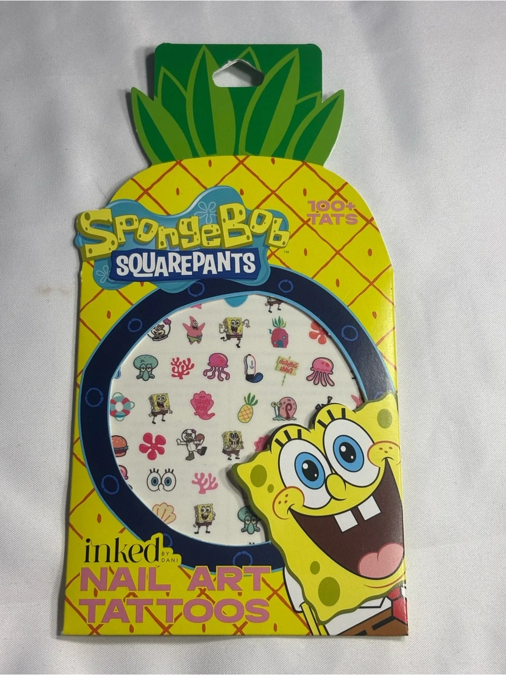 2 New Nickelodeon SpongeBob SquarePants Yellow and Green Nail Art Tattoos